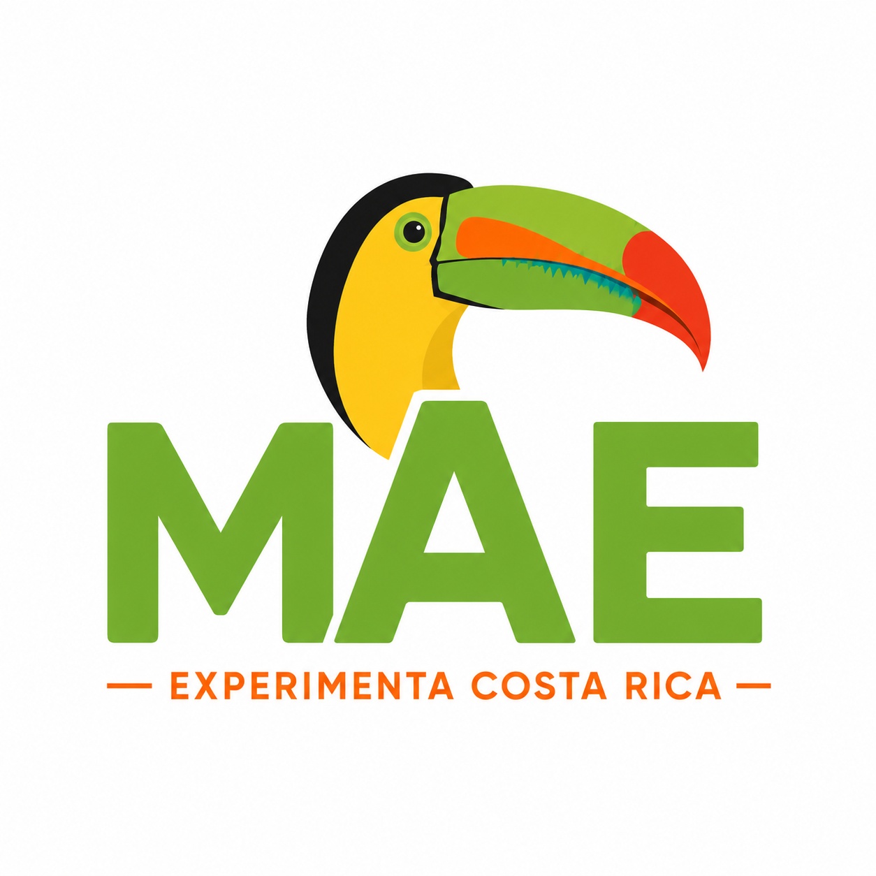 Logotip De MAE – Experimenta Costa Rica, Els Viatges D'Obrint Via.